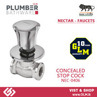 PLUMBER BATHWARE BRASS CONCEALED STOP COCK 3/4