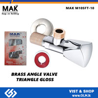 MAK M105-10 BRASS ANGLE VALVE TRIANGLE CP GLOSS