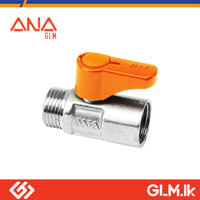 ANA BRASS MINI BALL COCK VALVE MF THREAD  1/2