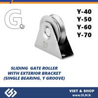 G. ELECTRO MILD STEEL ZINC PLATED SLIDING GATE WHEEL Y TYPE(GROOVE) SINGLE BEARING 50MM