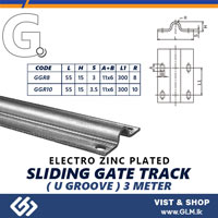 G. ELECTRO MILD STEEL ZINC PLATED SLIDING TRACK R8 U TYPE(GROOVE) 3 METER