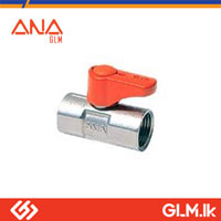 ANA BRASS MINI BALL COCK VALVE FF THREAD  1/2